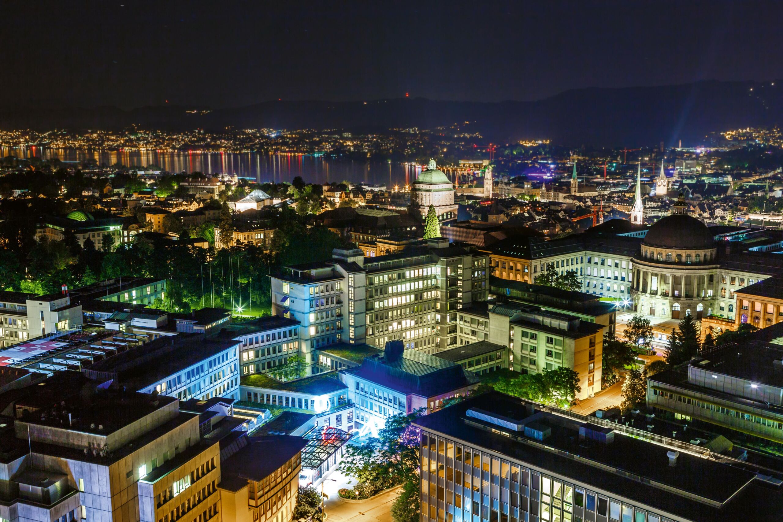Panorama Zürich bei Nacht