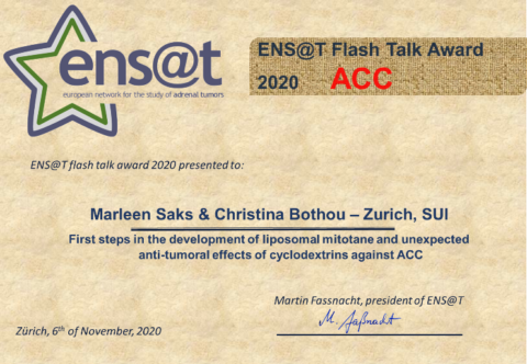 Auszeichnung für den Preis ENSAT-ACC Flashtalk Award