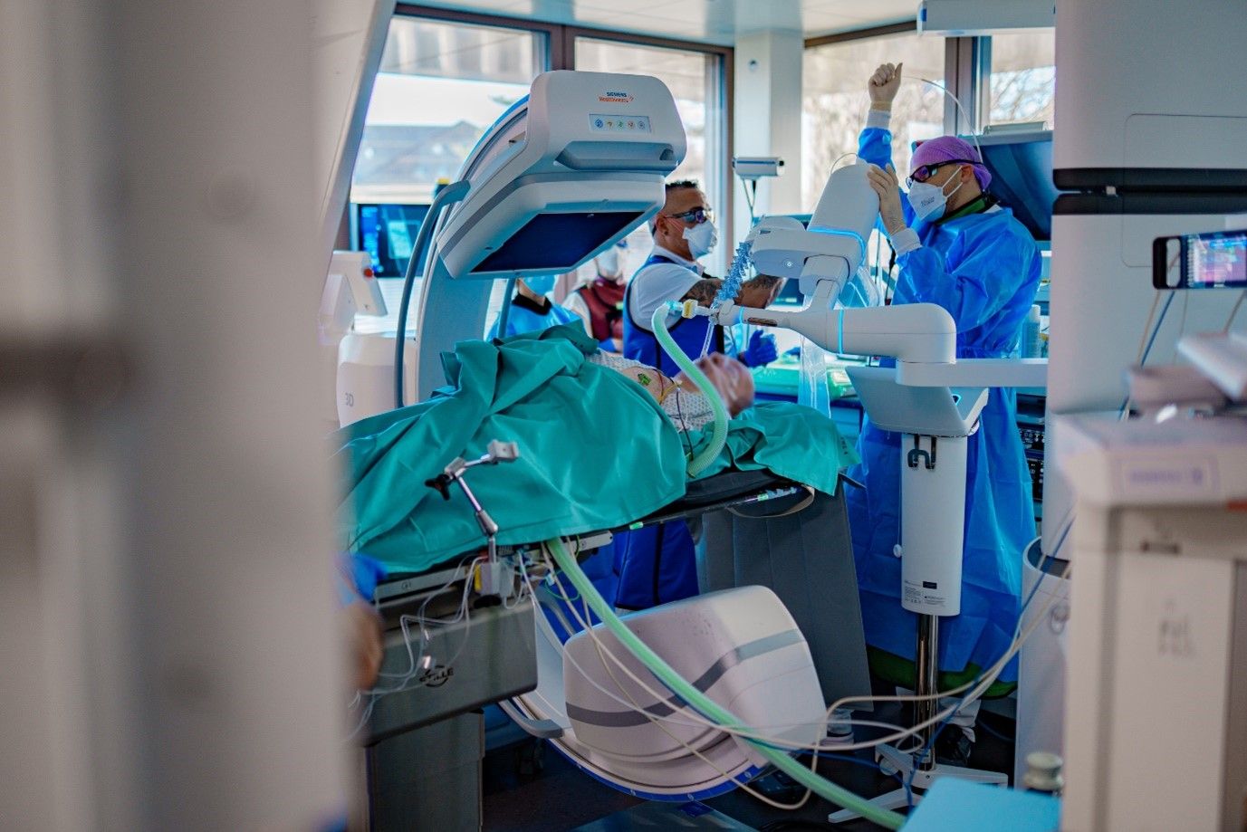 Ärzteteam bei der Arbeit im Lungenzentrum