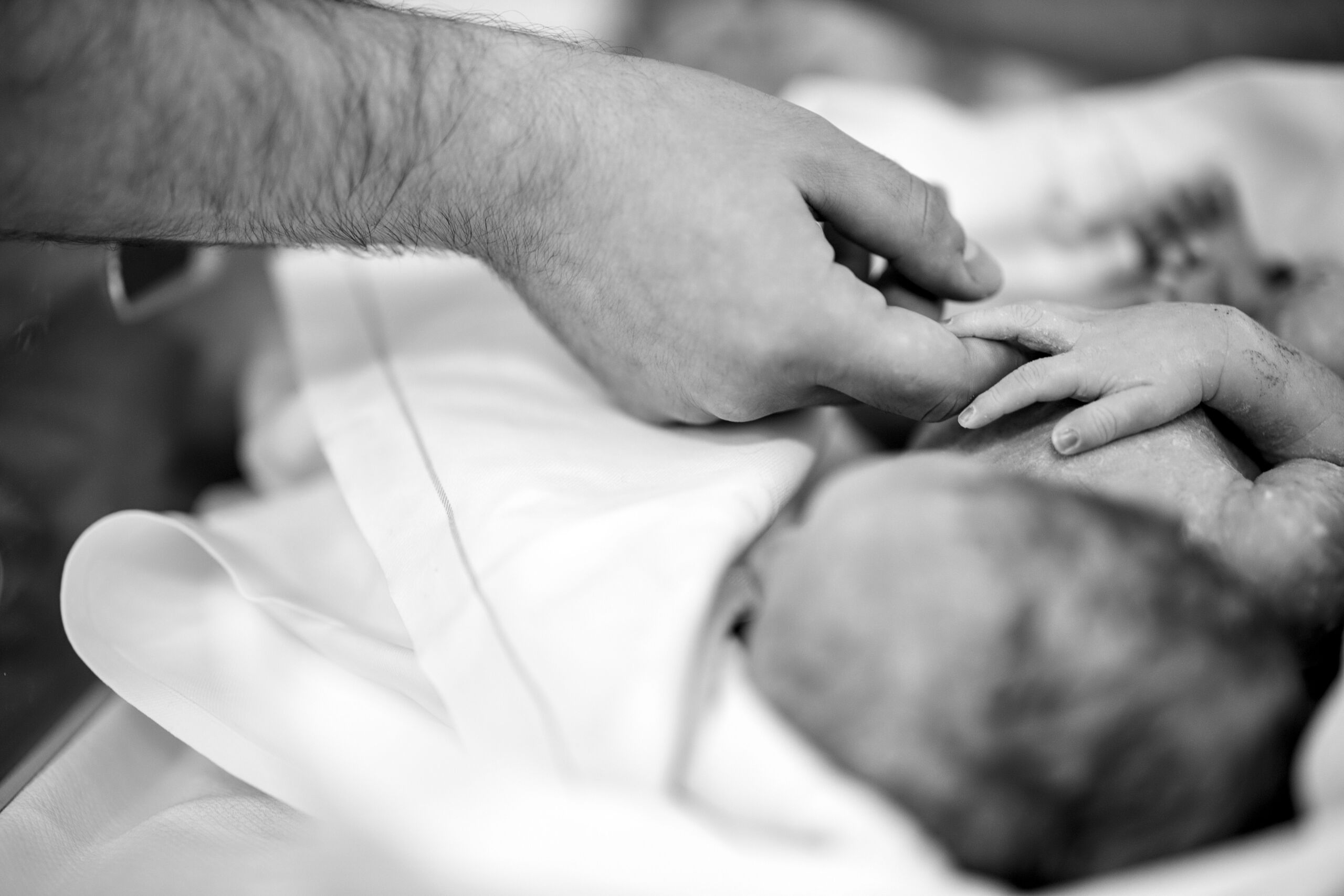 Newborn on the cot