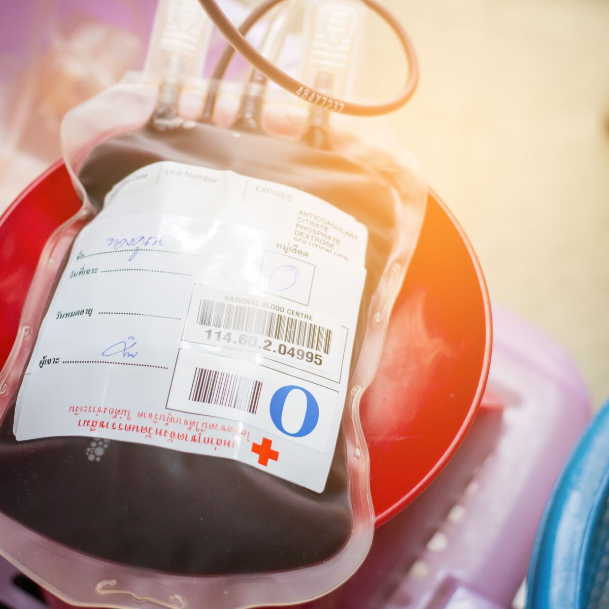 Beutel für eine Bluttransfusion