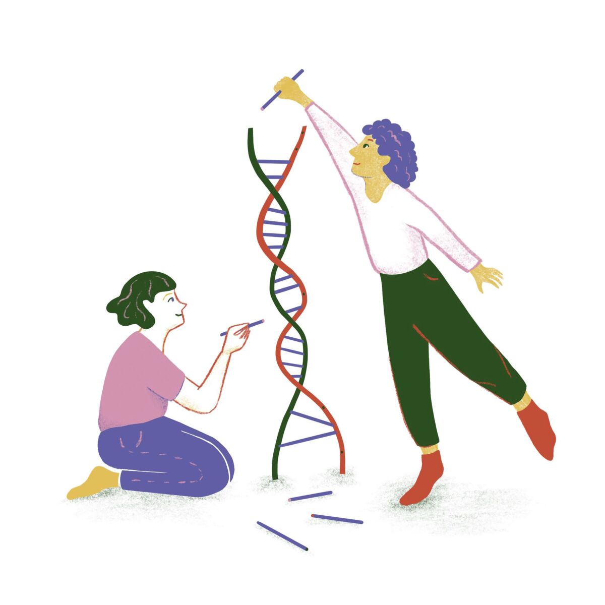 Skizze von DNA Analyse