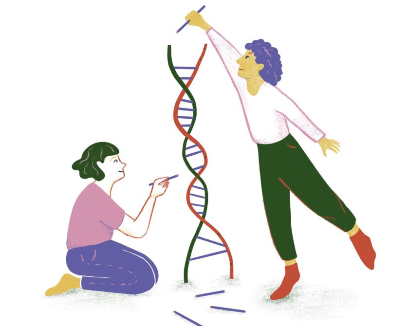 Skizze von DNA Analyse