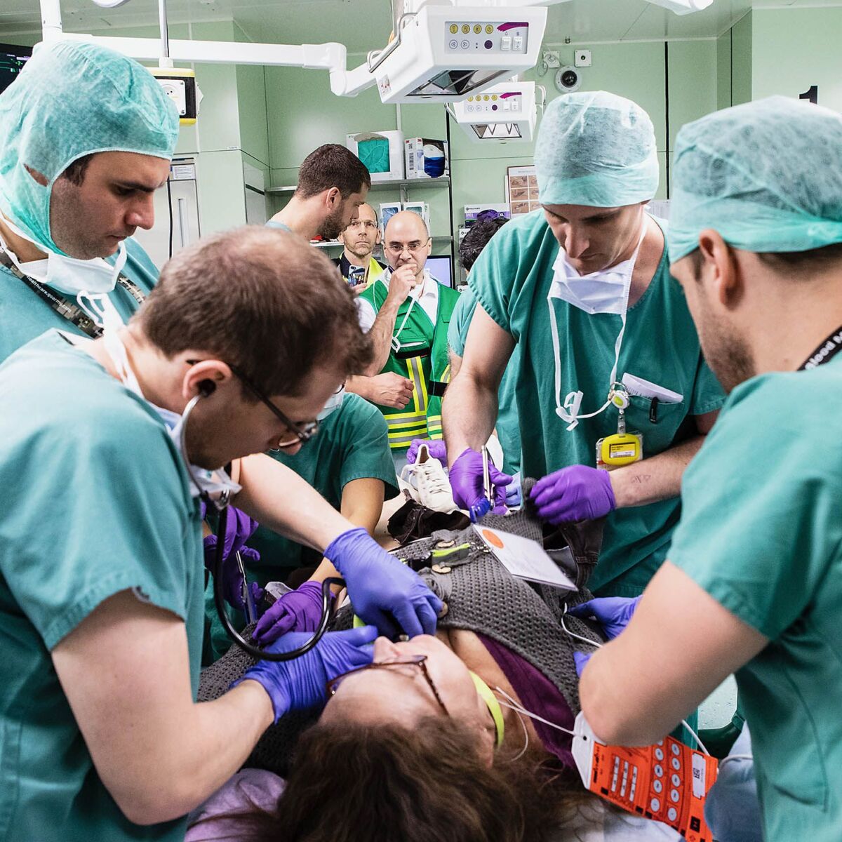 Schockraum Patienten werden versorgt