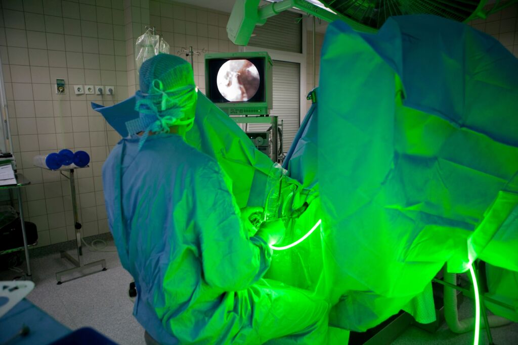 Operation mit Greenlight Laser Therapie