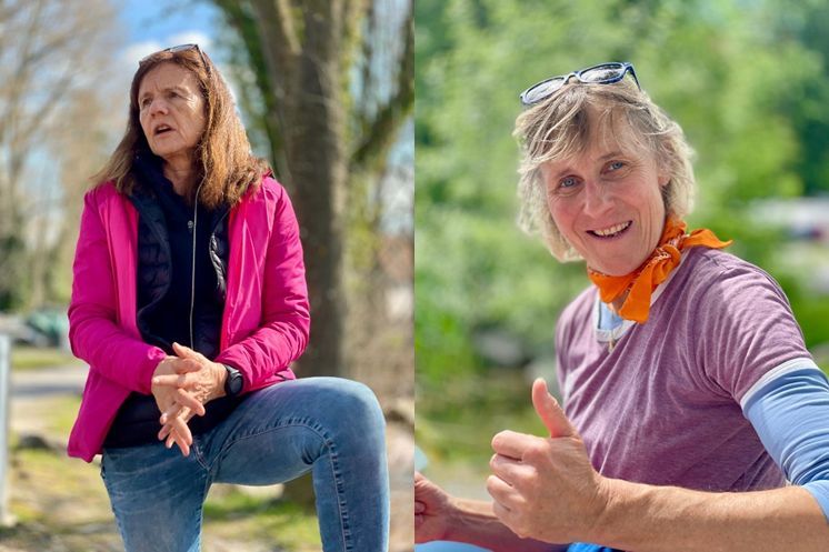 Cony Post und Anna Maria Hasslinger, Projektleiterinnen Pink Paddling, Greifensee Dragons Club