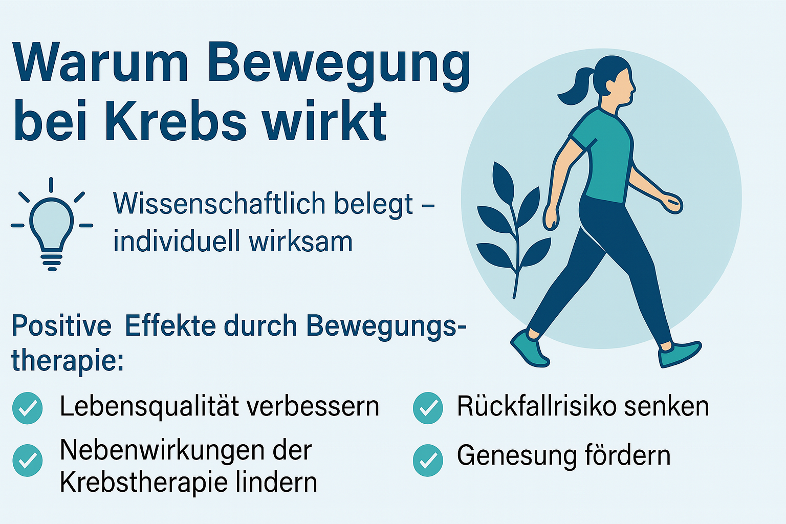 Illustration Warum Bewegung bei Krebs wirkt