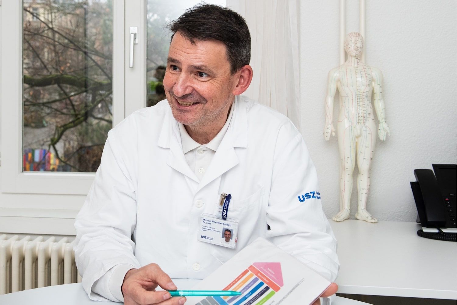 Arzt mit Tempel Mind Body Medicine