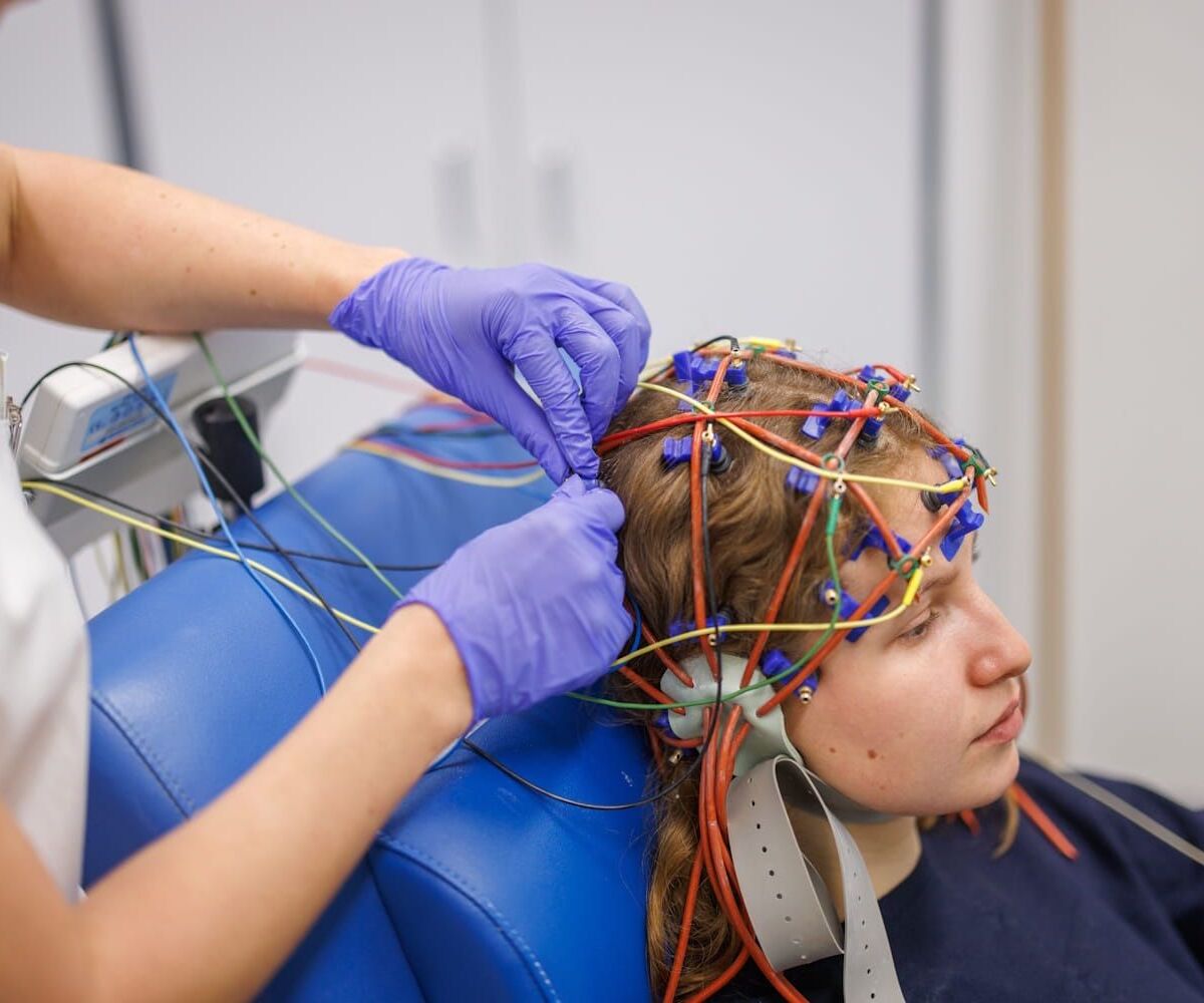 Patientin im Schlaflabor