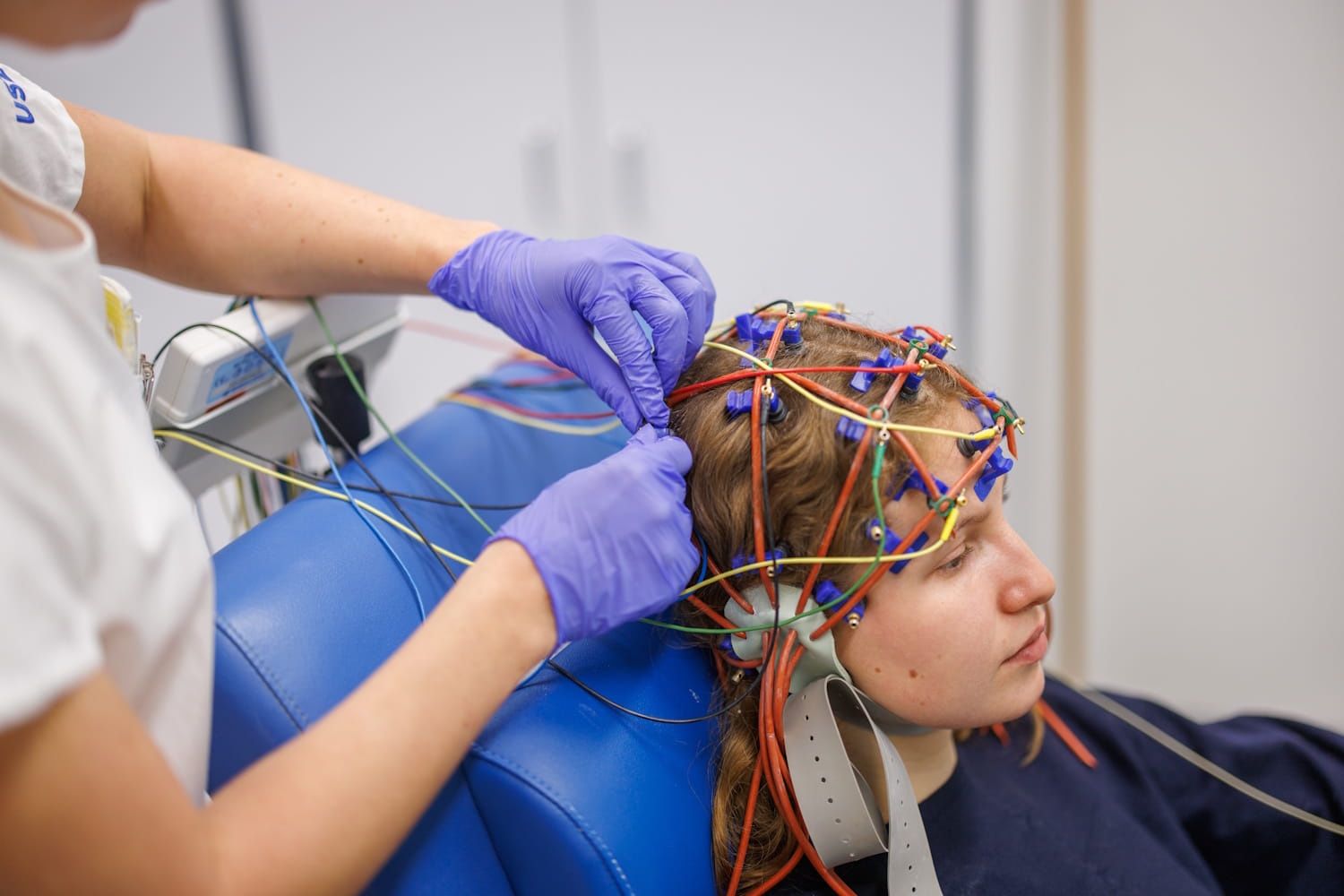 Patientin im Schlaflabor