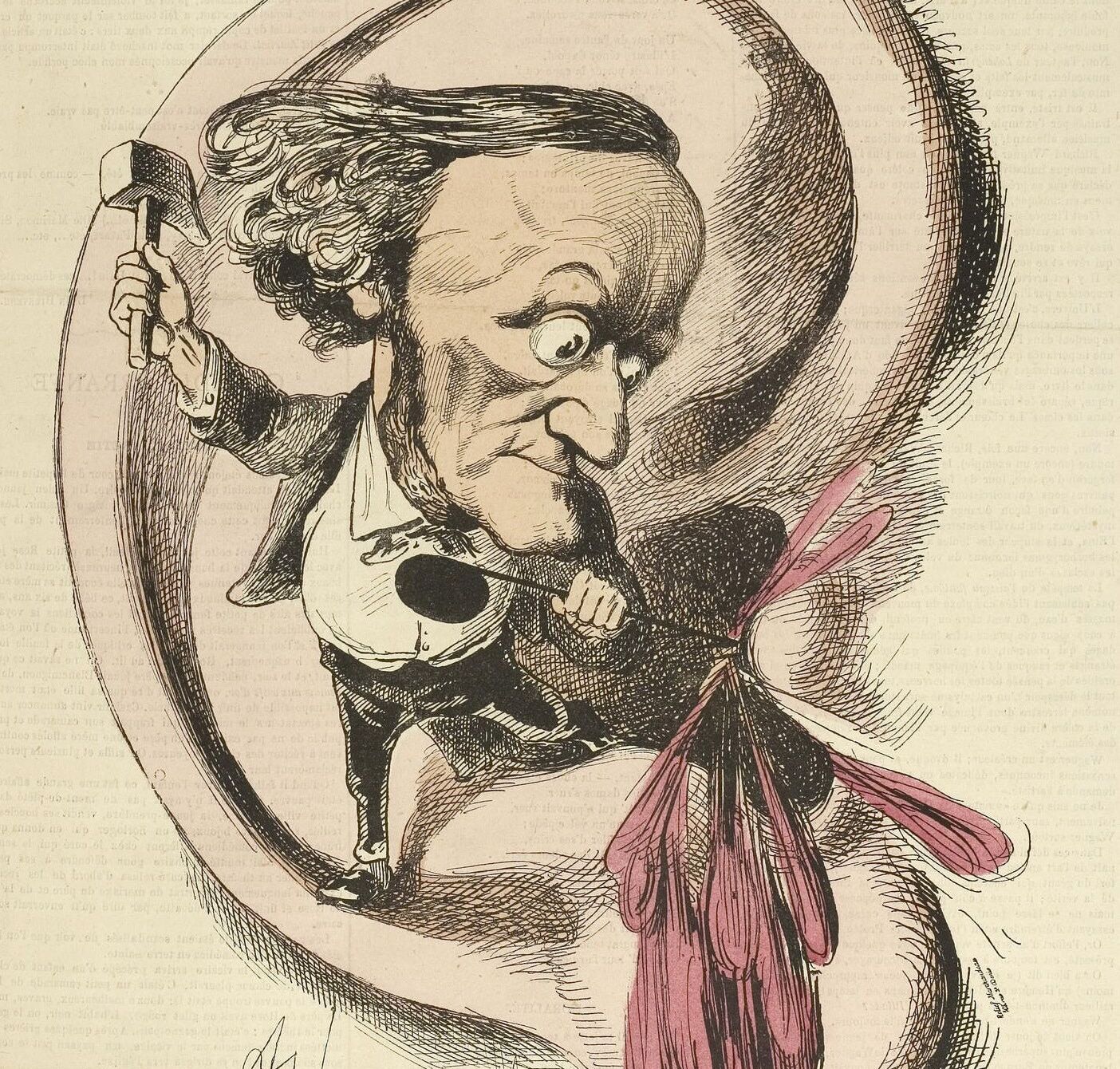 karikatur dirigent im ohr