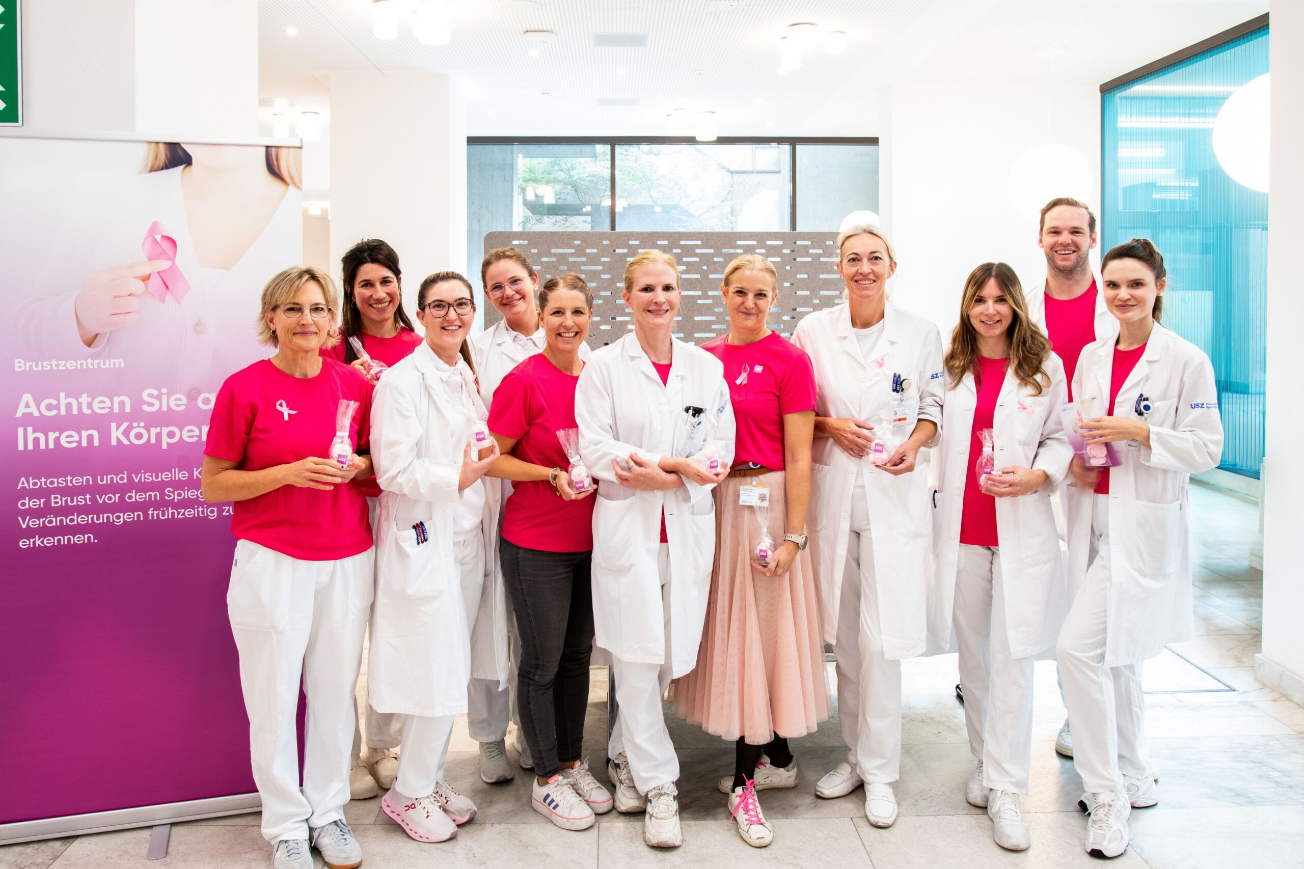 Sensibilisierung Brustkrebs: beteiligte Fachärztinnen sowie Breast Care- und Cancer Nurses